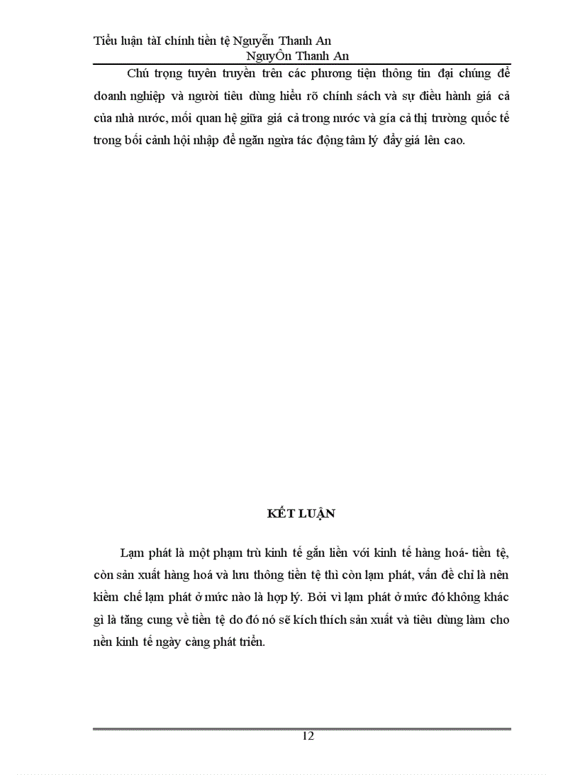 image for page Ảnh hưởng của lạm phát tới nước ta