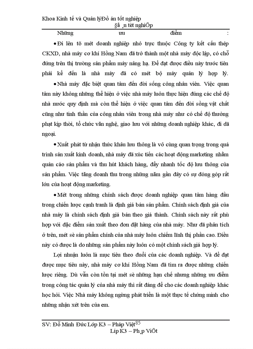 image for page Phân tích hiệu quả sản xuất kinh doanh và một số biện pháp nâng cao hiệu quả sản xuất của Nhà máy cơ khí Hồng Nam