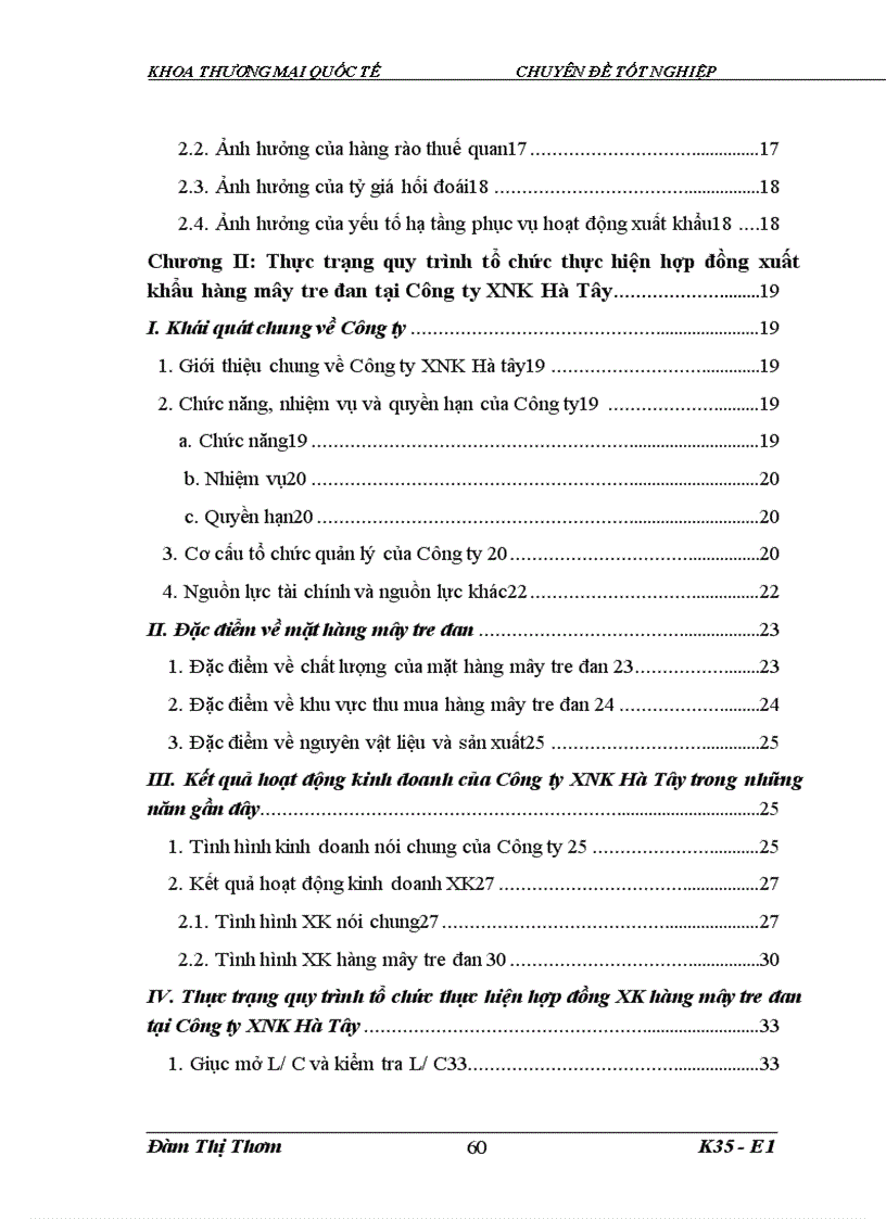 image for page Hoàn thiện quy trình tổ chức thực hiện hợp đồng XK mây tre đan tại Công ty XNK Hà Tây