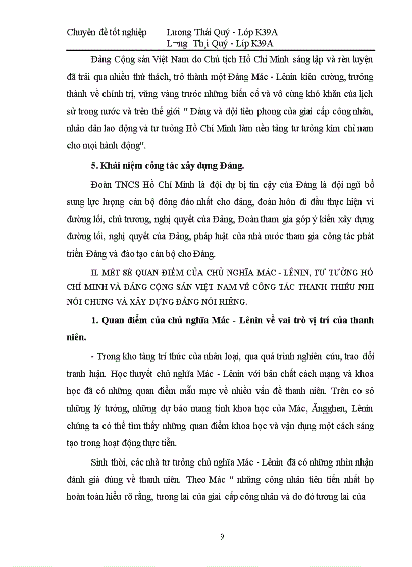 image for page Đoàn TNCS Hồ Chí Minh Huyện Quế Phong - Tỉnh Nghệ An trong công tác tham gia xây dựng Đảng