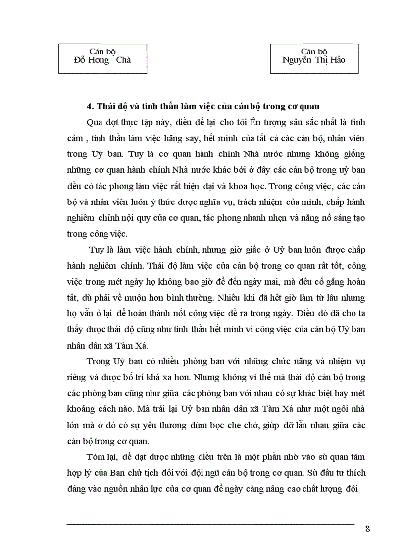 image for page Quá trình khảo sát, thực hiện công tác, văn thư, lưu trữ và quản trị văn phòng tại uỷ ban nhân dân xã Tàm Xá.