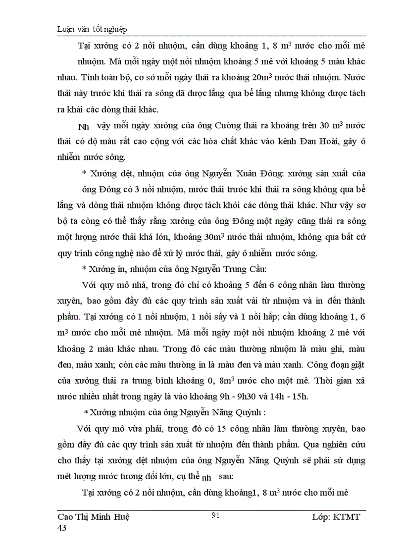 image for page Đánh giá hiệu quả áp dụng sản xuất sạch hơn trong ngành dệt may ở quy mô doanh nghiệp và tiềm năng áp dụng đối với các làng nghề dệt nhuộm tại làng nghề dệt nhuộm Dương Nội, Hoài Đức, Hà Tây.