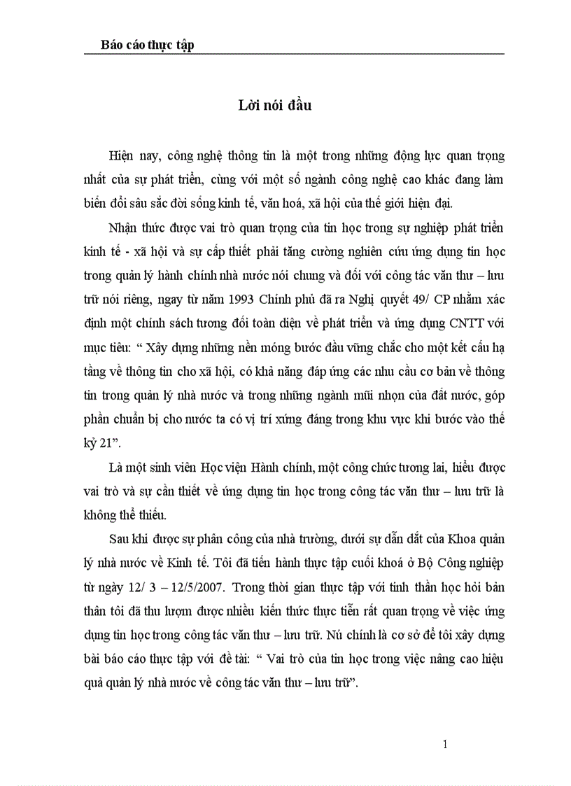 image for page Vai trò của tin học trong việc nâng cao hiệu quả quản lý nhà nước về công tác văn thư – lưu trữ