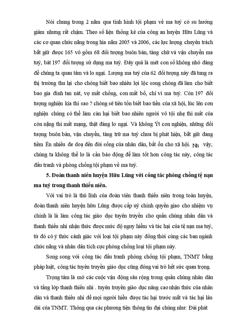 image for page Đoàn TNCS hồ chí minh huyện hữu lũng với công tác phòng chống tệ nạn nghiện hút ma tuý trong thanh niên trên địa bàn huyện