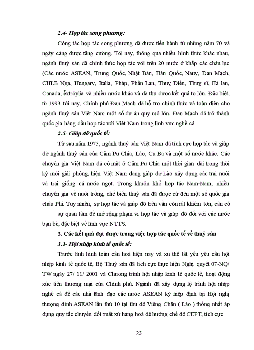 image for page Vấn đề hợp tác quốc tế về thuỷ sản