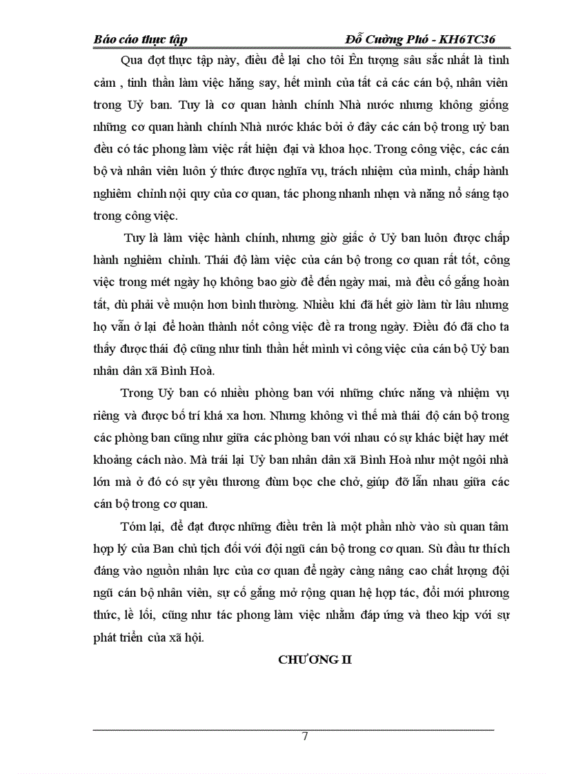 image for page Quá trình khảo sát, thực hiện công tác, văn thư, lưu trữ và quản trị văn phòng tại uỷ ban nhân dân xã Bình Hoà.