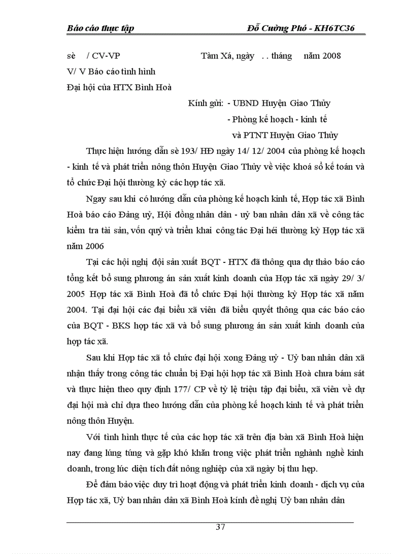 image for page Quá trình khảo sát, thực hiện công tác, văn thư, lưu trữ và quản trị văn phòng tại uỷ ban nhân dân xã Bình Hoà.