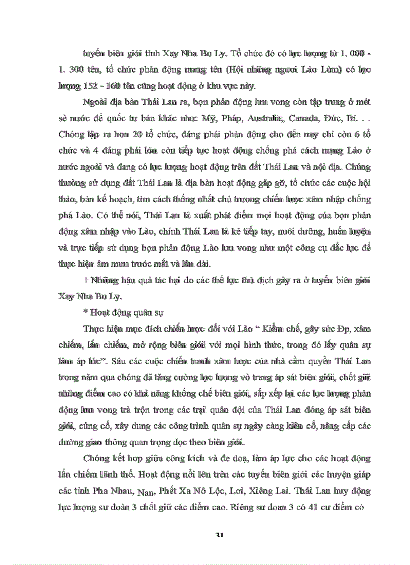 image for page Quản lý Nhà nước về an ninh biên giới Lào - Thái Lan tại tỉnh Xay Nha Bu Ly, thực trạng và gỉai phá