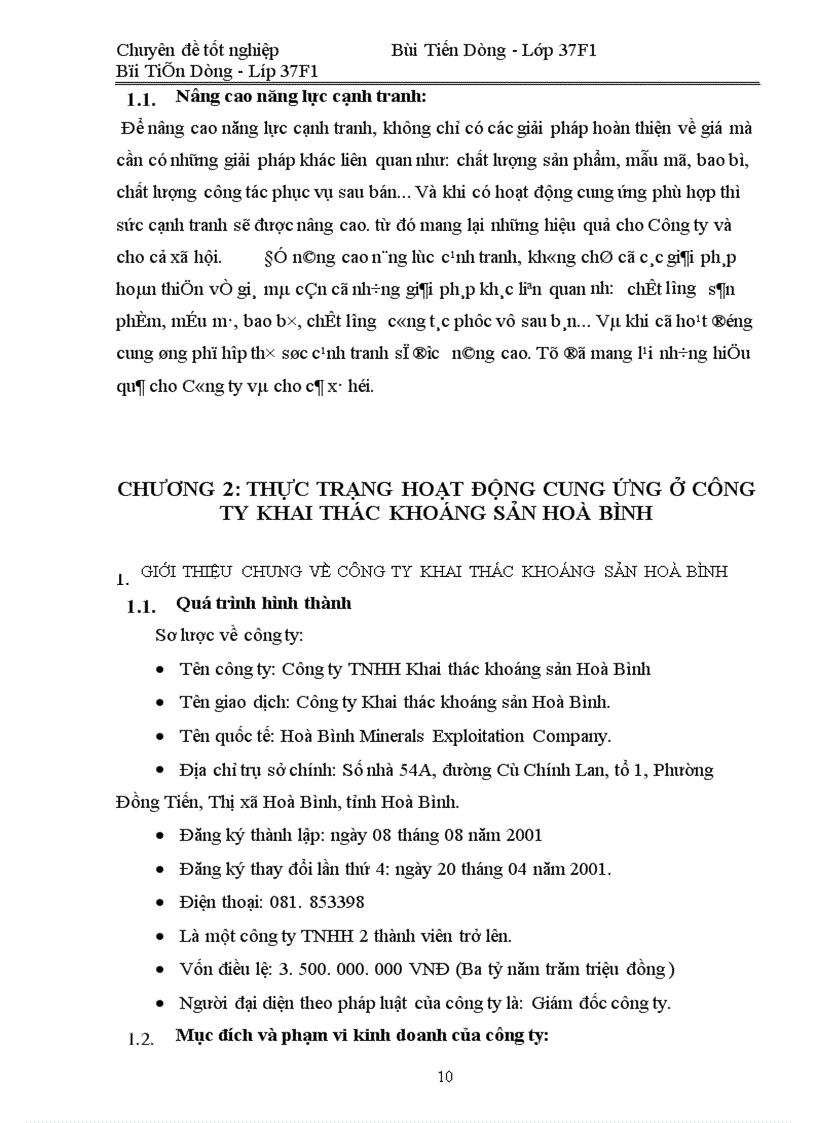 image for page Các giải pháp hoàn thiện hoạt động cung ứng ở Công ty khai thác khoáng sản Hoà Bình