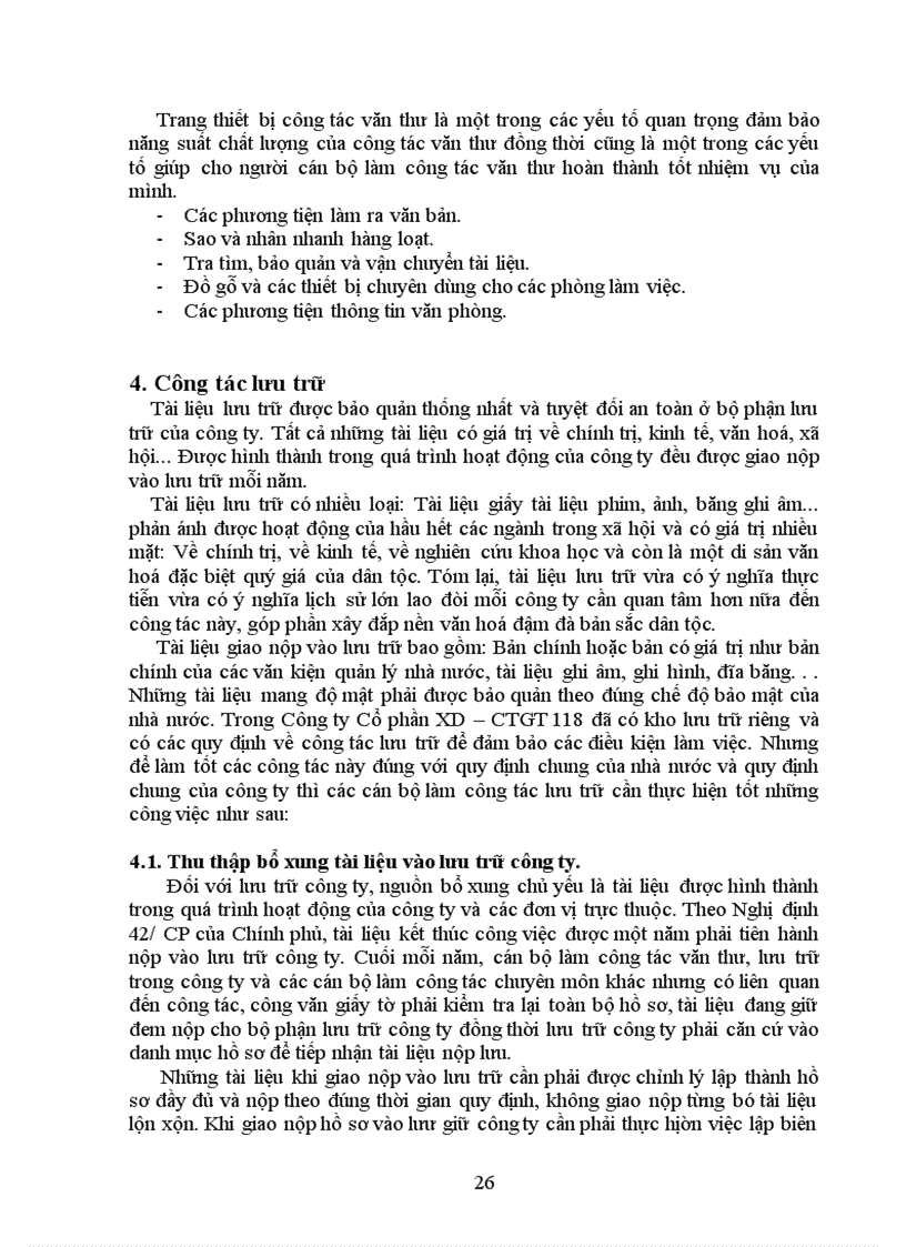 image for page Công tác tổ chức văn thư tại Công ty xây dựng công trình giao thông 118
