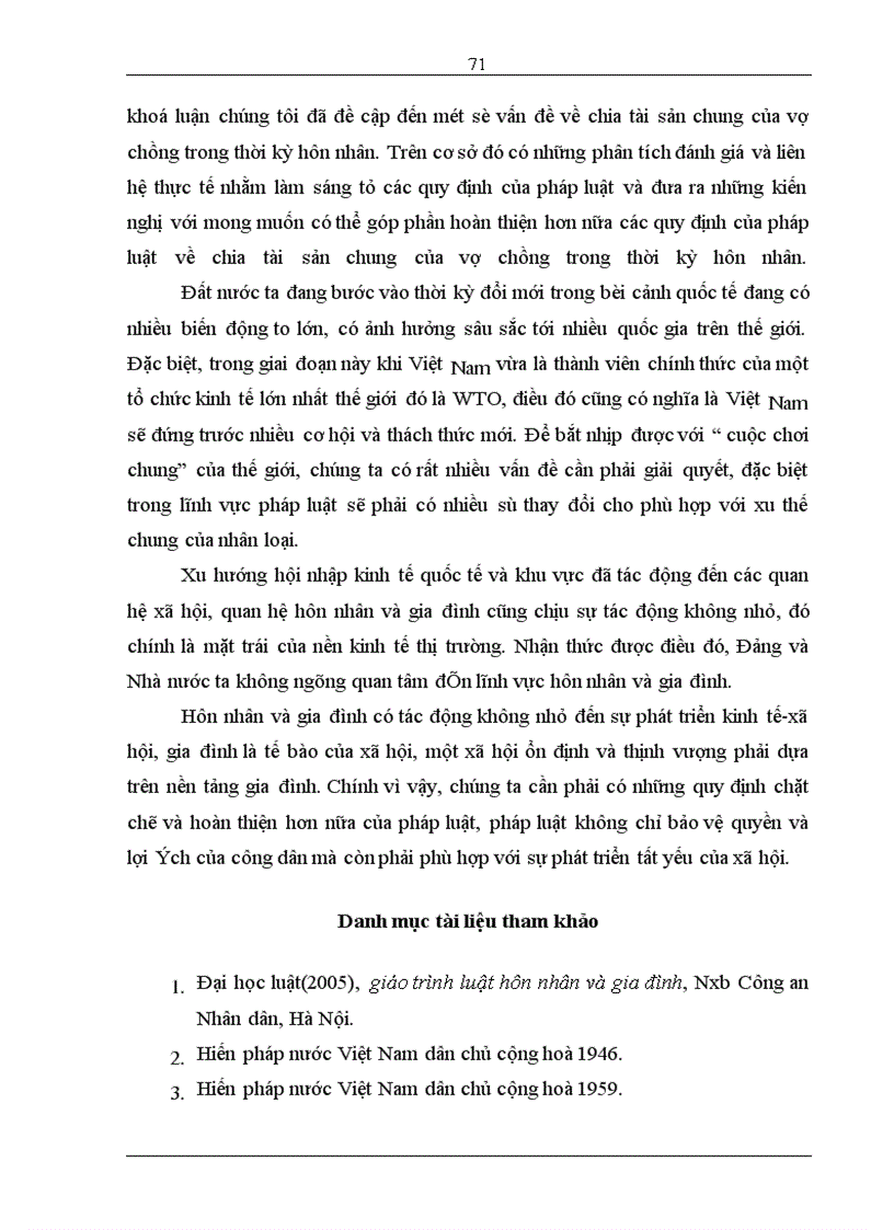 image for page Một số vấn đề chia tài sản chung của vợ chồng trong thời kỳ hôn nhân theo pháp luật HN&GĐ Việt Nam