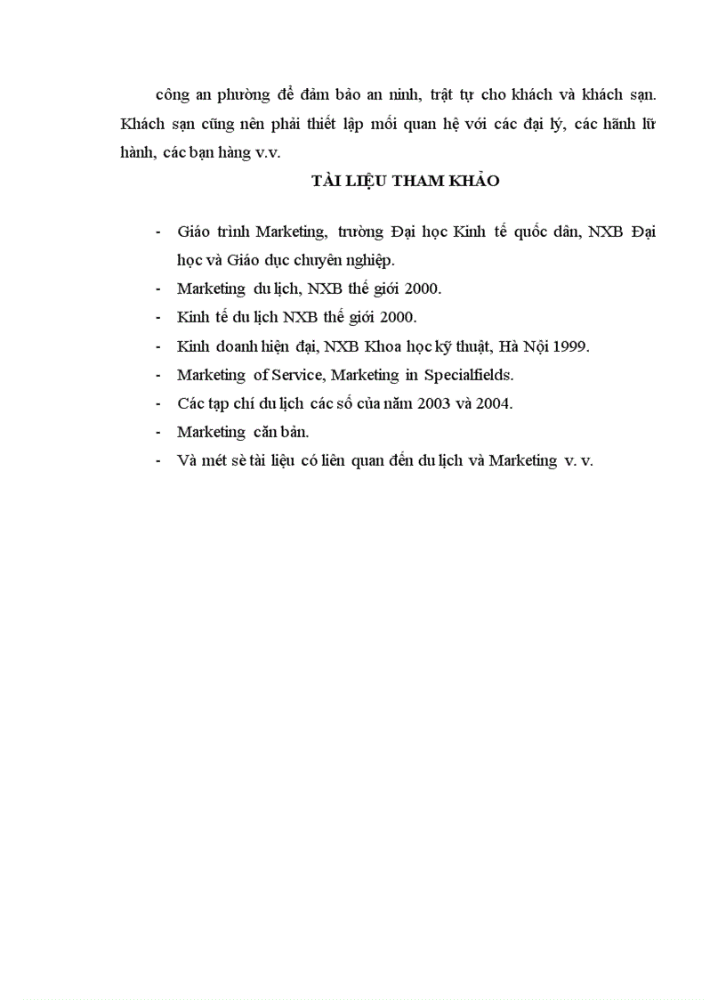 image for page Chiến lược Marketing của khách sạn Hồng Hà trong sự thích ứng với môi trường kinh doanh ------------------ một số quan điểm và ứng dụng của Marketing vào ngành dịch vụ được các nhà nghiên cứu nêu ra