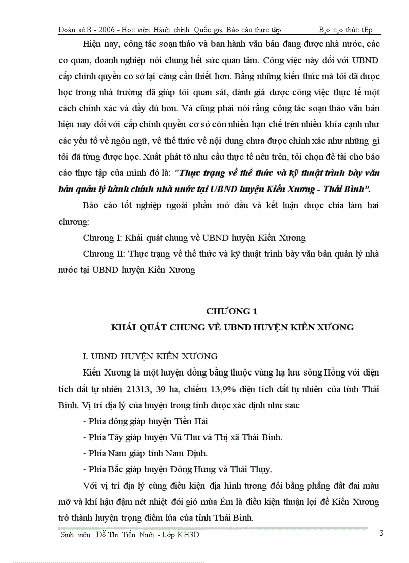 image for page Thực trạng về thể thực và kỹ thuật trình bày văn bản quản lý hành chính nhà nước tại UBND huyện Kiến Xương