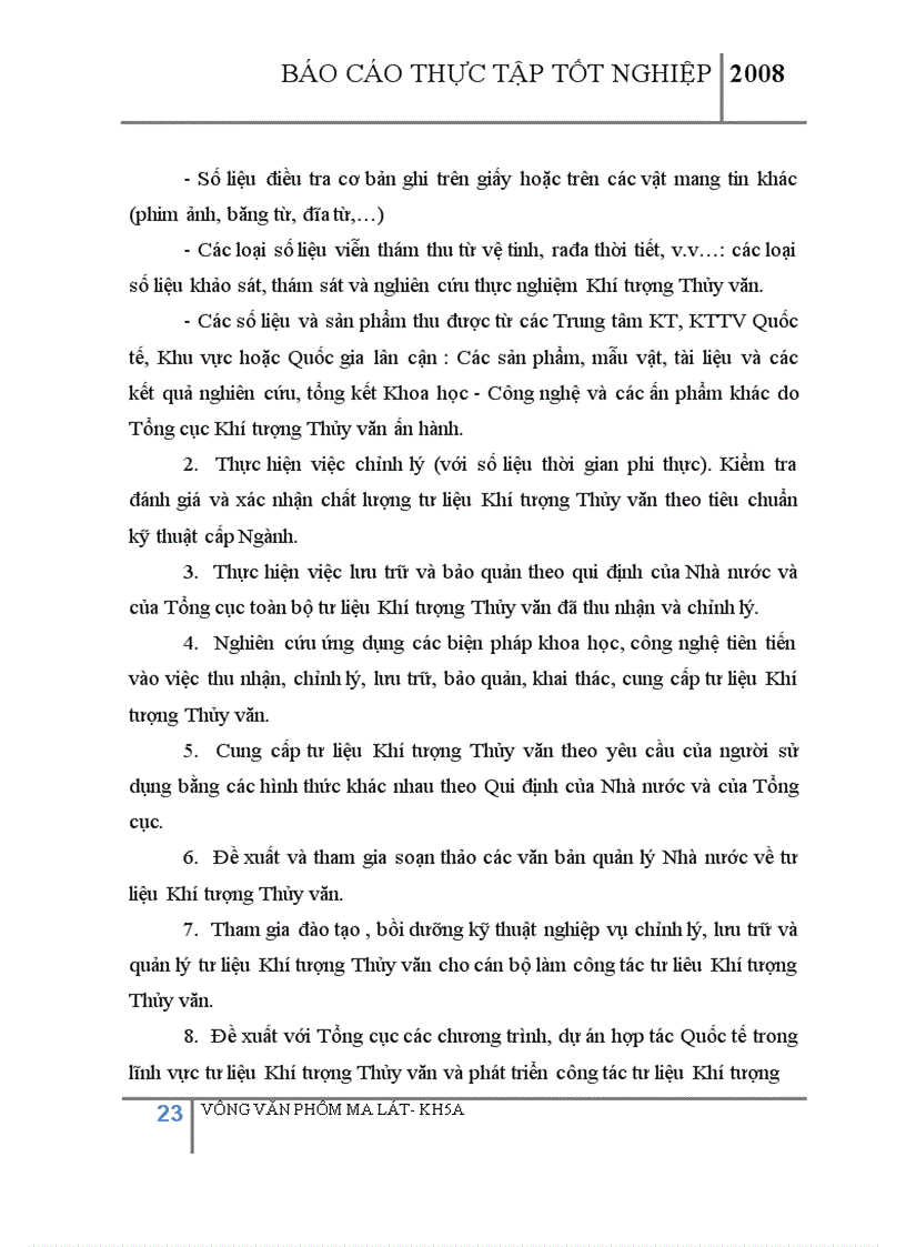 image for page Tìm hiều về cơ cấu tổ chức, chúc năng nhiệm vụ của Trung tâm tư liệu khí tượng thủy văn