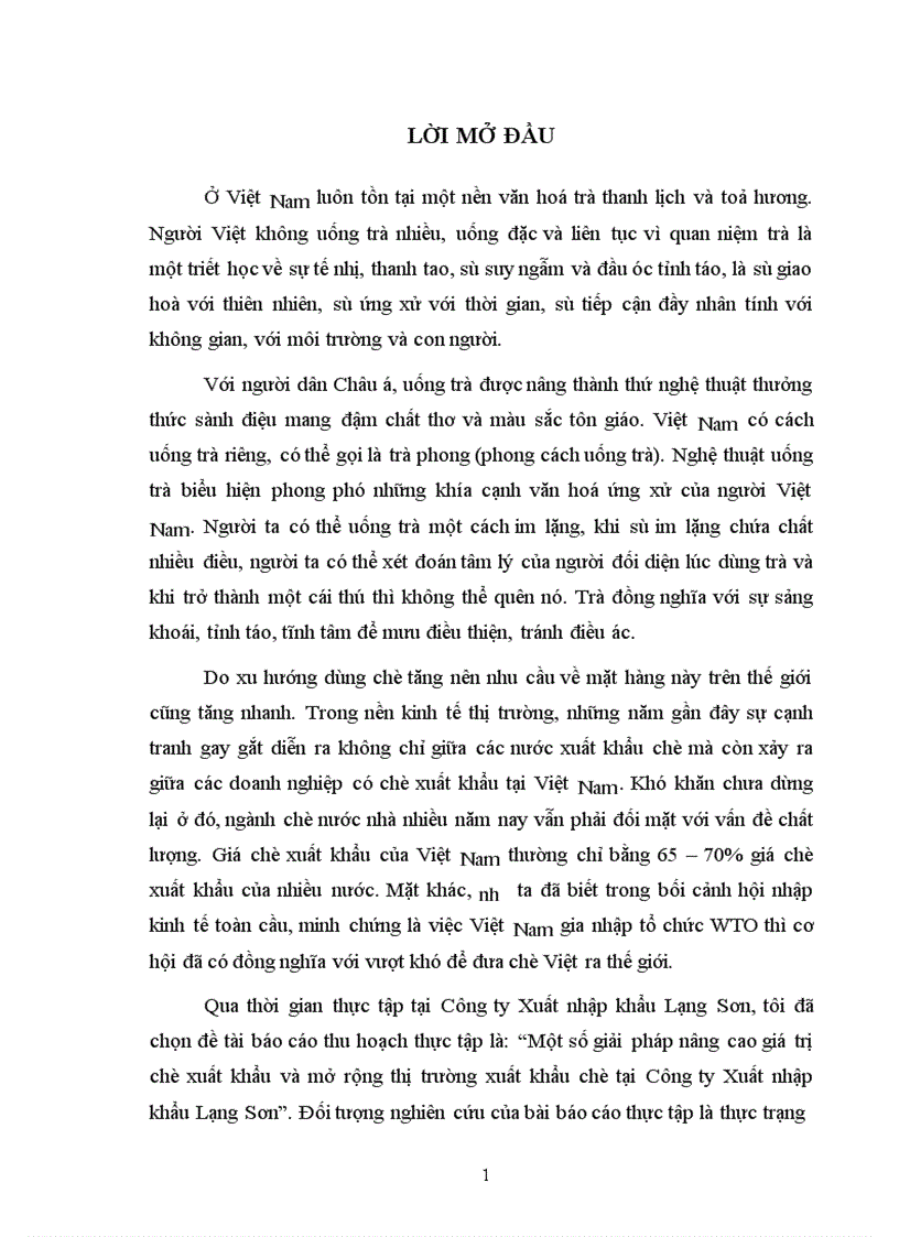 image for page Một số giải pháp nâng cao giá trị chè xuất khẩu và mở rộng thị trường xuất khẩu chè tại Công ty Xuất nhập khẩu Lạng Sơn