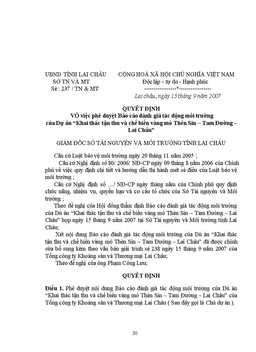 image for page Báo cáo đánh giá tác động môi trường