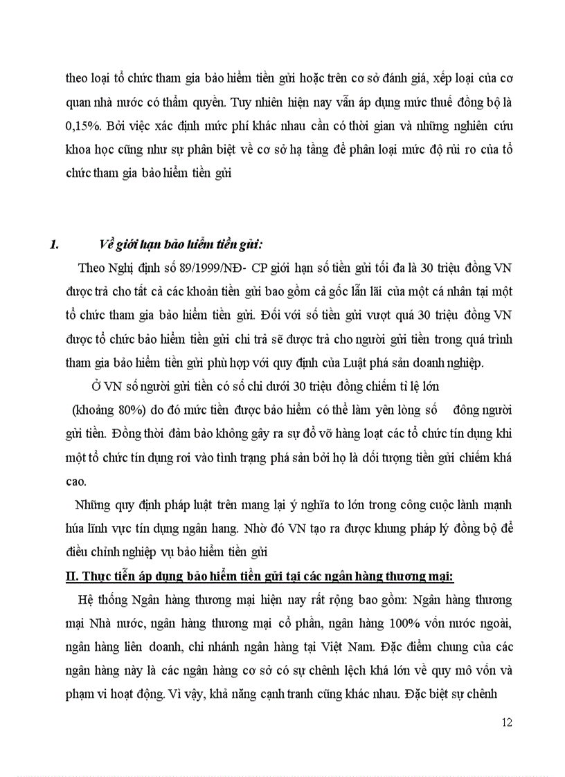 image for page Hoạt động bảo hiểm tiền gửi tại các ngân hàng thương mại.