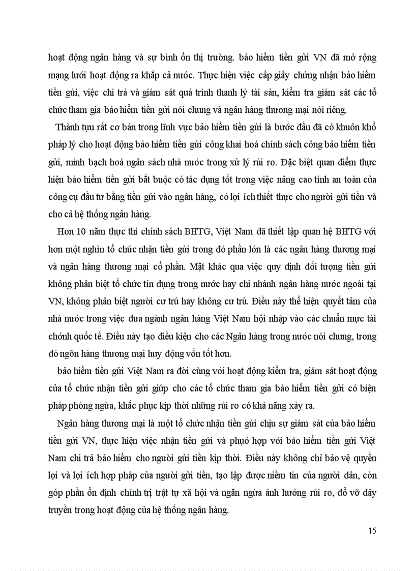 image for page Hoạt động bảo hiểm tiền gửi tại các ngân hàng thương mại.