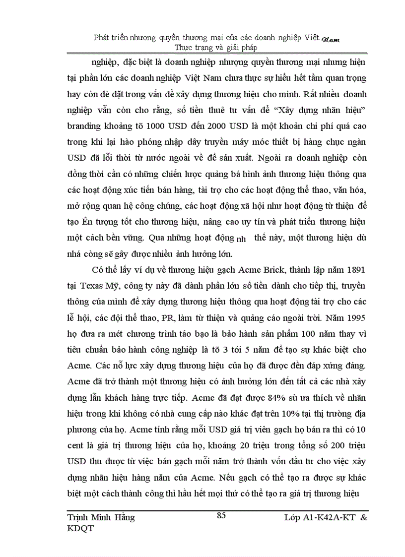 image for page Phát triển nhượng quyền thương mại của các doanh nghiệp Việt Nam, thực trạng và giải pháp