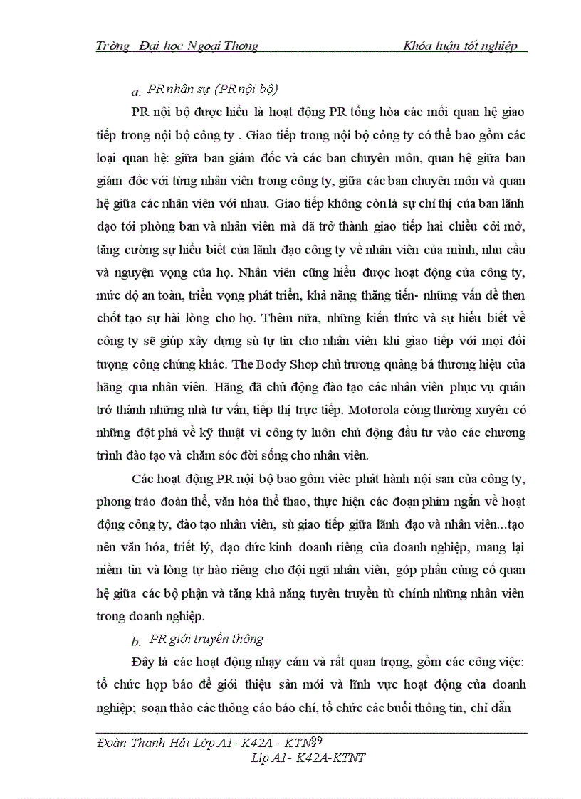 image for page Vai trò của PR trong việc xây dựng và phát triển thương hiệu của các doanh nghiệp Việt Nam