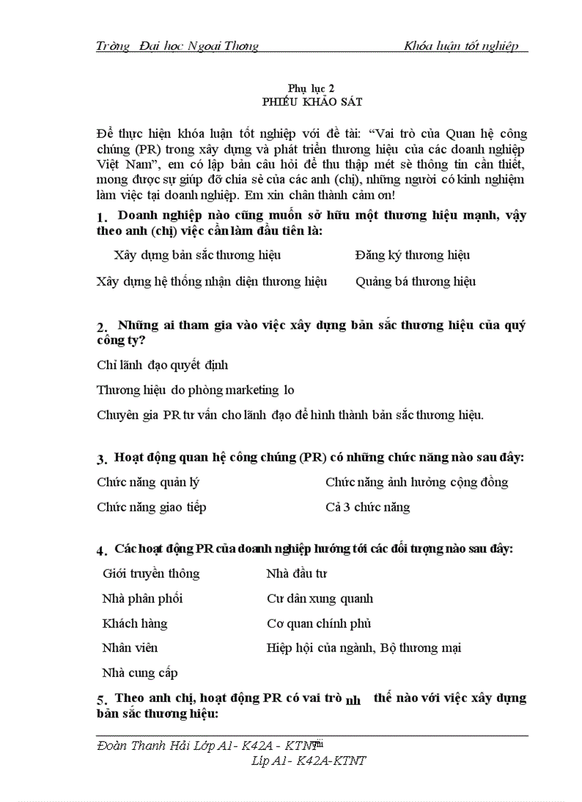 image for page Vai trò của PR trong việc xây dựng và phát triển thương hiệu của các doanh nghiệp Việt Nam