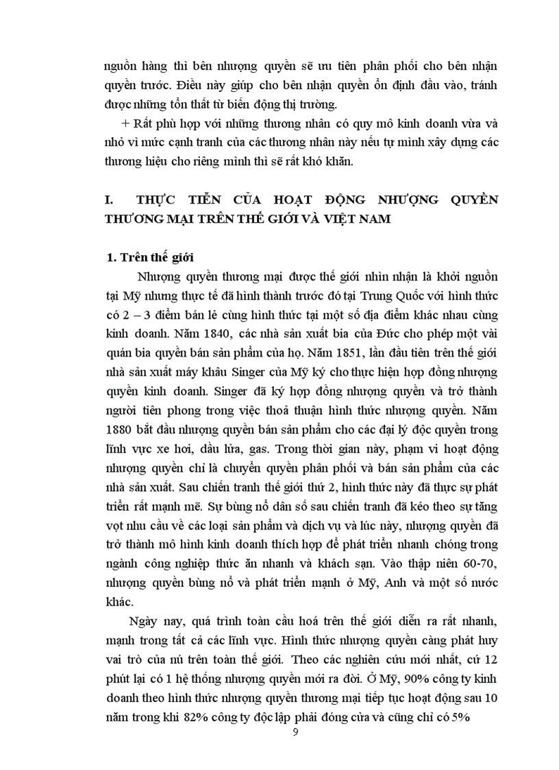 image for page Thực tiễn của hoạt động nhượng quyền thương mại trên thế giới và việt nam