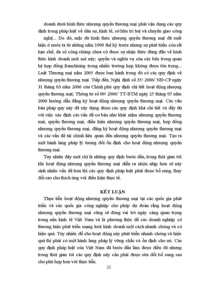 image for page Thực tiễn của hoạt động nhượng quyền thương mại trên thế giới và việt nam