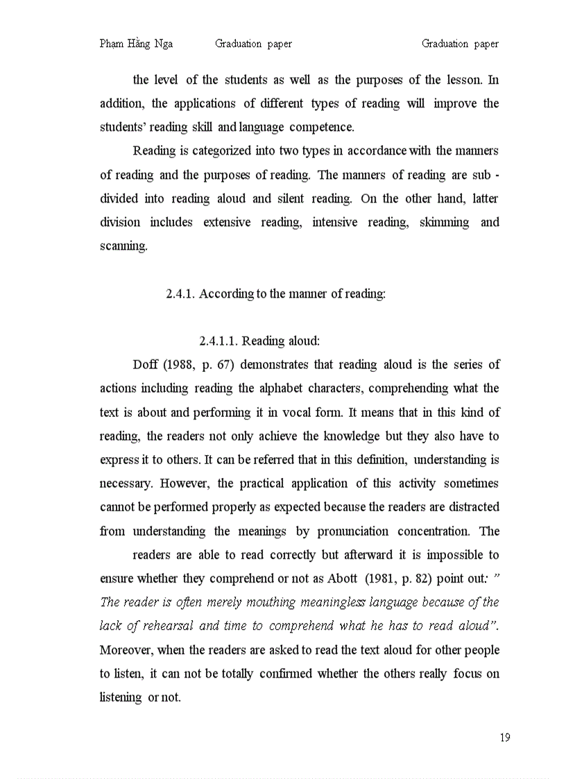 image for page Conducting effective post- reading stage to eleventh form students at high schools in Hanoi