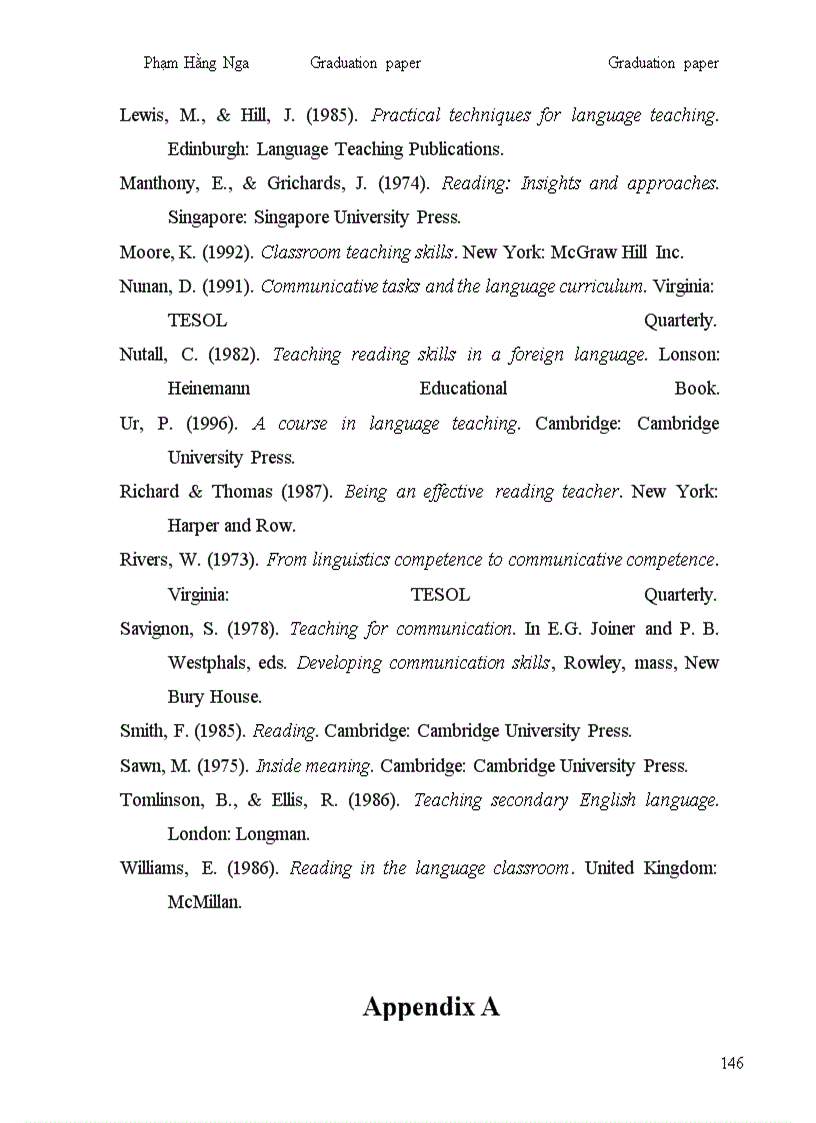 image for page Conducting effective post- reading stage to eleventh form students at high schools in Hanoi