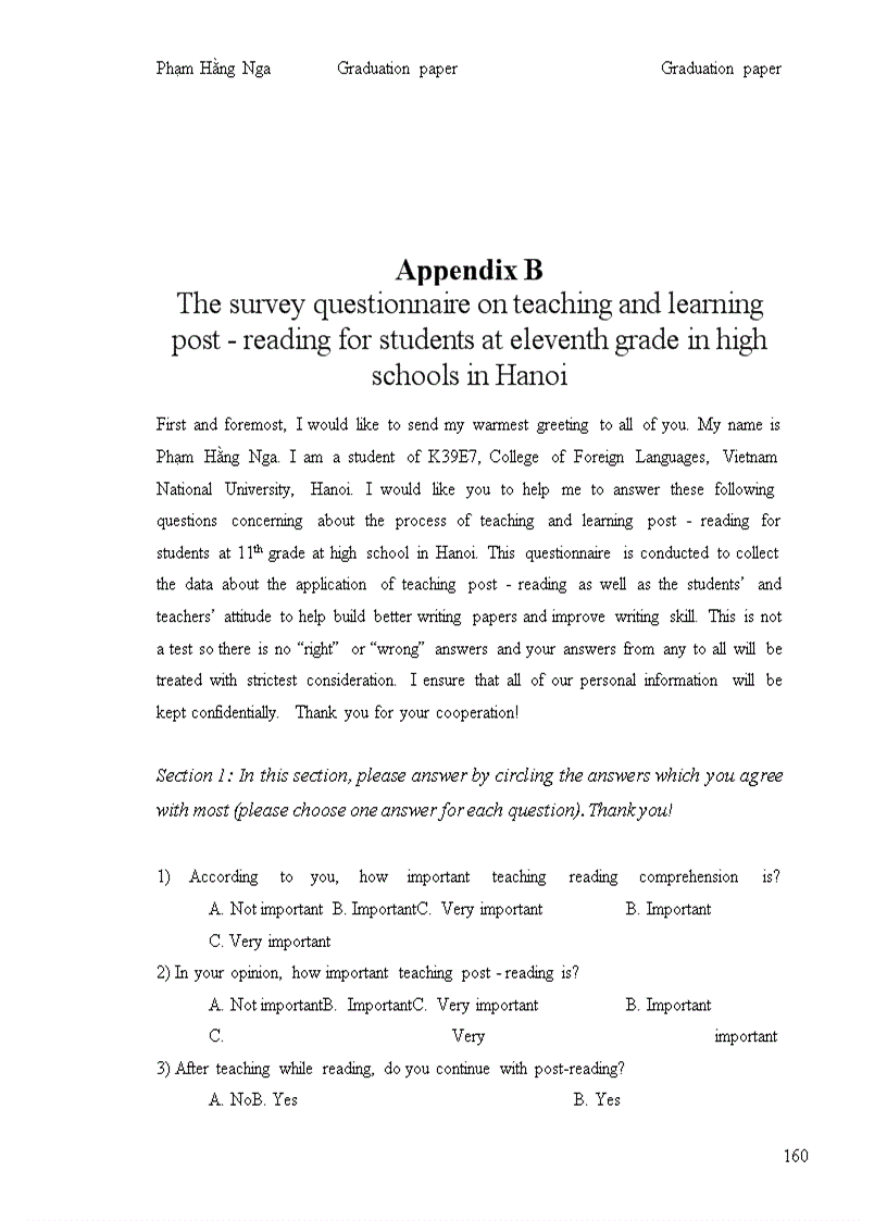 image for page Conducting effective post- reading stage to eleventh form students at high schools in Hanoi