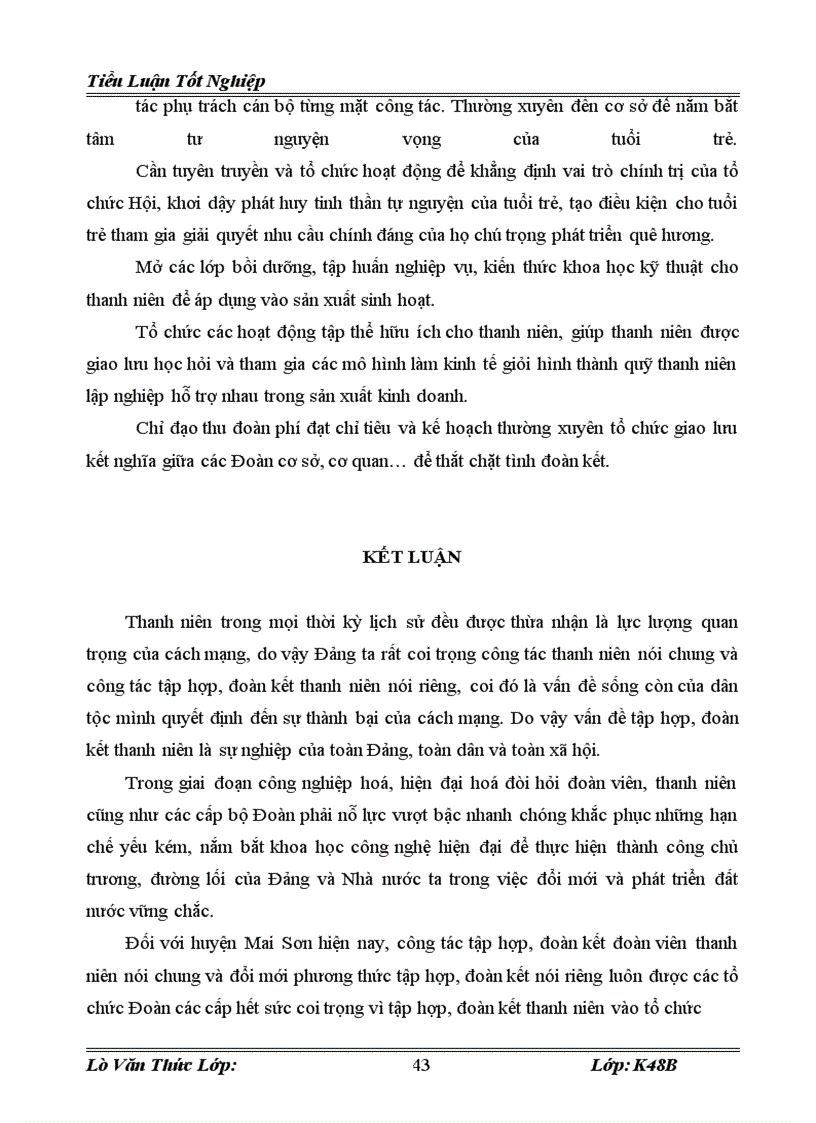 image for page Một số giải pháp nhằm nâng cao hiệu quả công tác đoàn kết,tập hợp thanh niên trên địa bàn huyện Mai Sơn Tỉnh Sơn La.