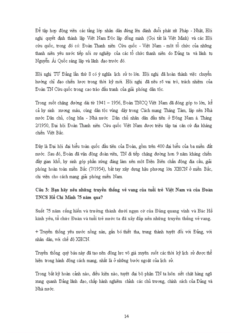 image for page Bài dự thi tìm hiểu “75 năm lịch sử vẻ vang của Đoàn TNCS Hồ Chí Minh”