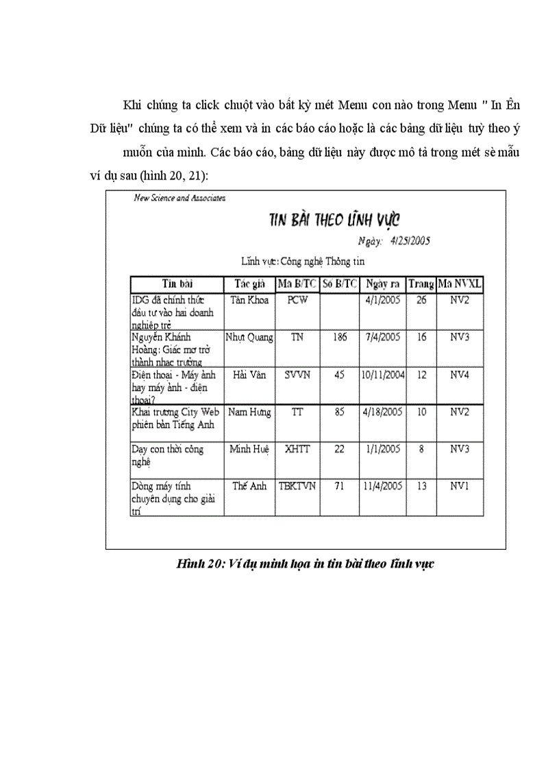 image for page Xây dựng Cơ sở dữ liệu quản trị các bài trích báo, tạp chí tại Trung tâm Nghiên cứu và Xúc tiến khoa học mới