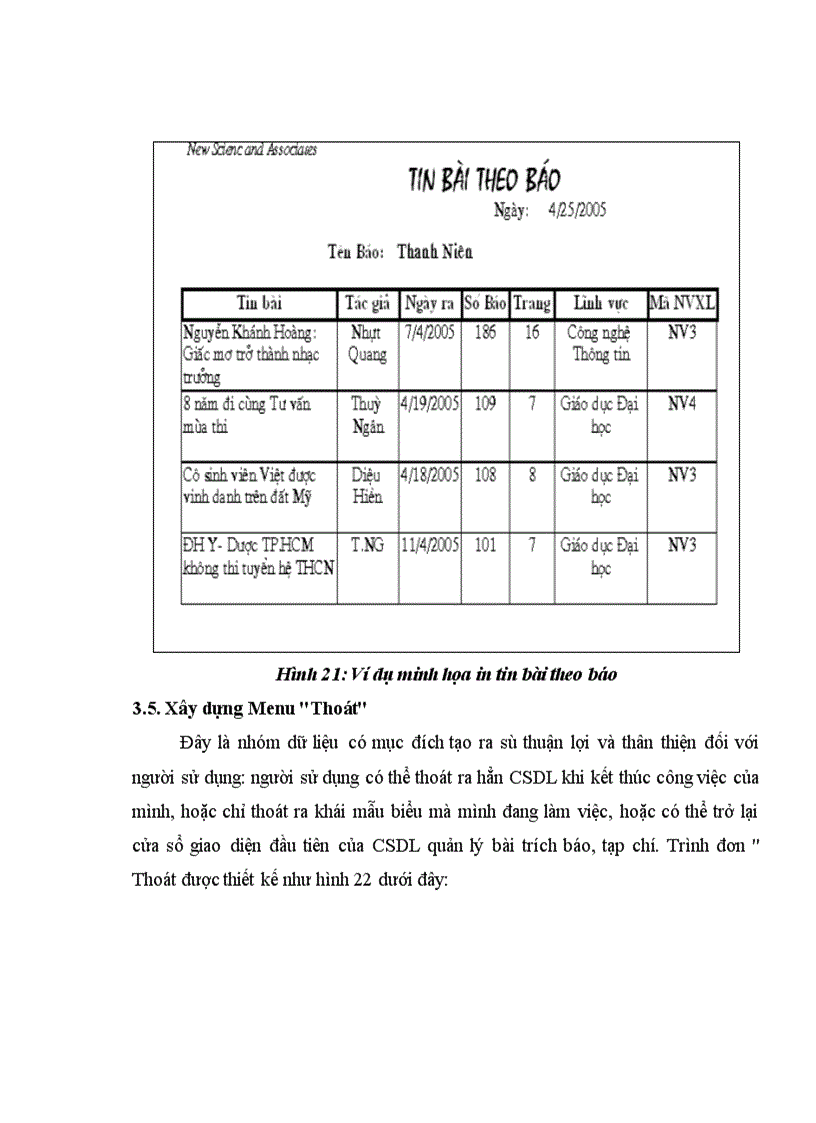 image for page Xây dựng Cơ sở dữ liệu quản trị các bài trích báo, tạp chí tại Trung tâm Nghiên cứu và Xúc tiến khoa học mới