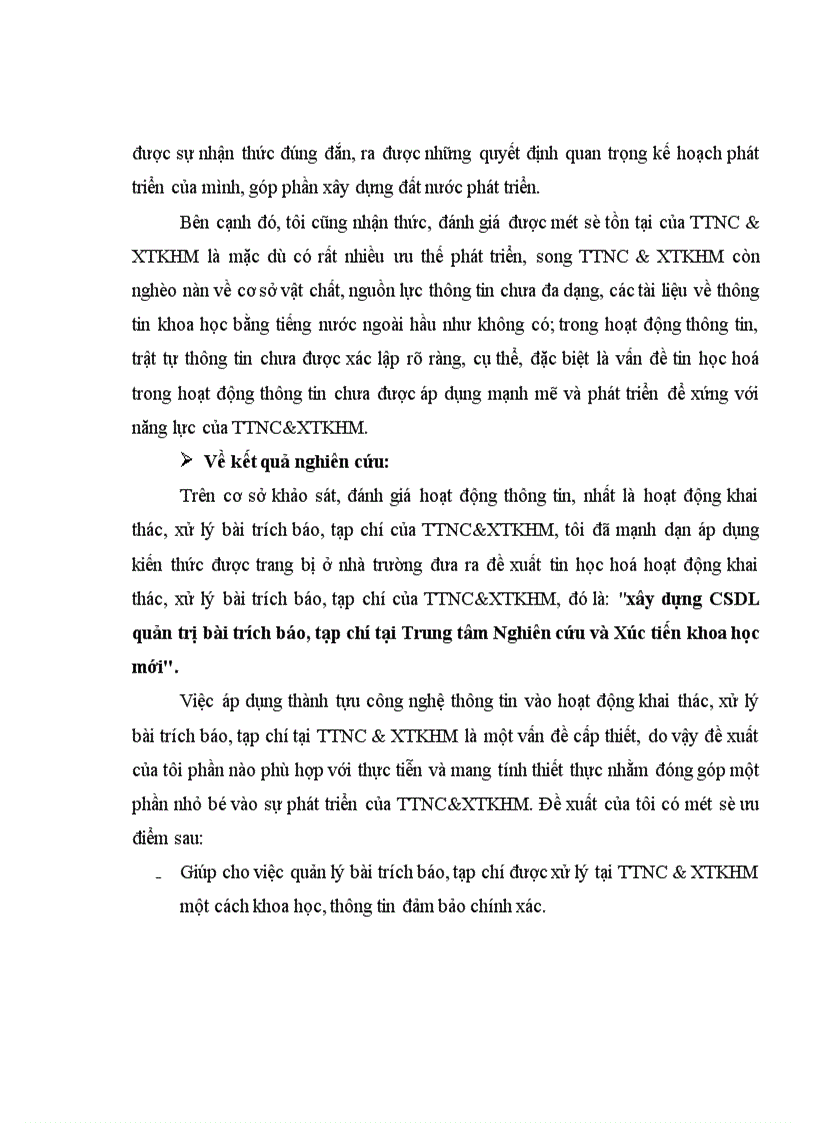 image for page Xây dựng Cơ sở dữ liệu quản trị các bài trích báo, tạp chí tại Trung tâm Nghiên cứu và Xúc tiến khoa học mới