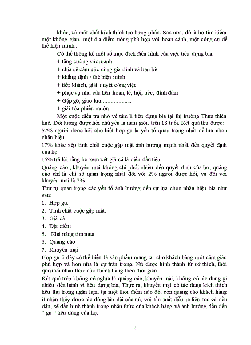 image for page Chiến lược định vị sản phẩm bia Huda trên thị trường của công ty bia Huế