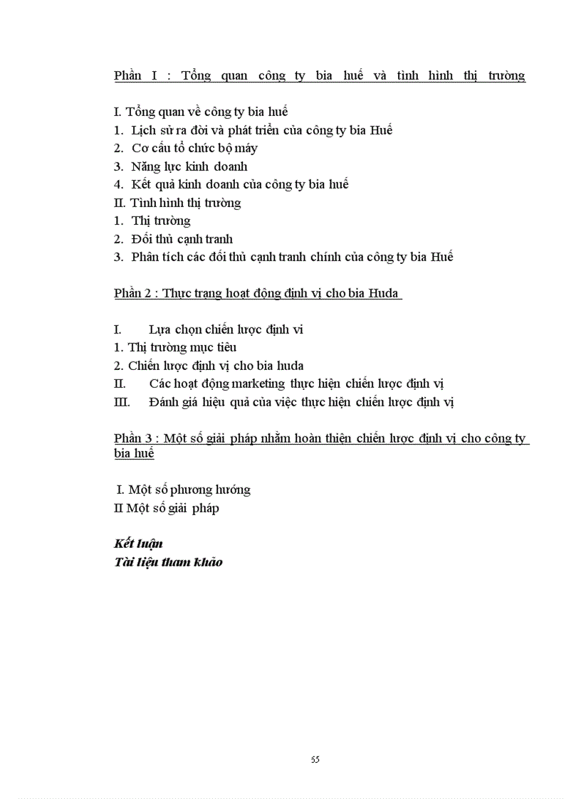 image for page Chiến lược định vị sản phẩm bia Huda trên thị trường của công ty bia Huế