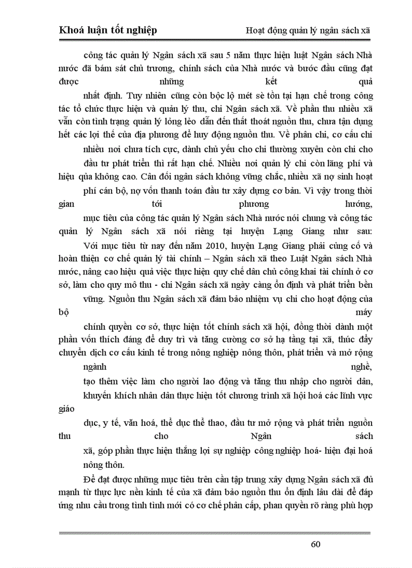 image for page Phân tích tình hình hoạt động quản lý Ngân sách xã trên địa bàn huyện Lạng Giang –Bắc Giang. Thực trạng và giải pháp