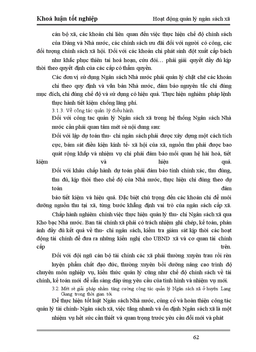image for page Phân tích tình hình hoạt động quản lý Ngân sách xã trên địa bàn huyện Lạng Giang –Bắc Giang. Thực trạng và giải pháp