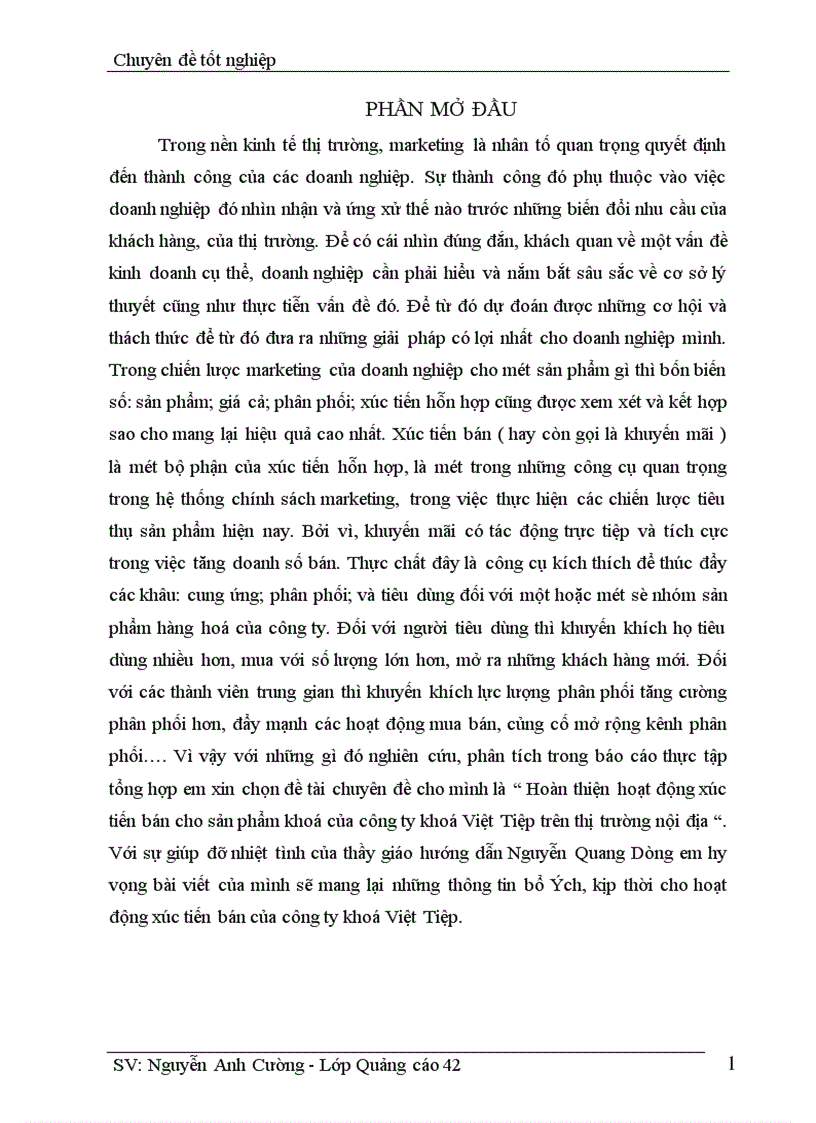 image for page Hoàn thiện hoạt động xúc tiến bán của công ty khoá Việt Tiệp