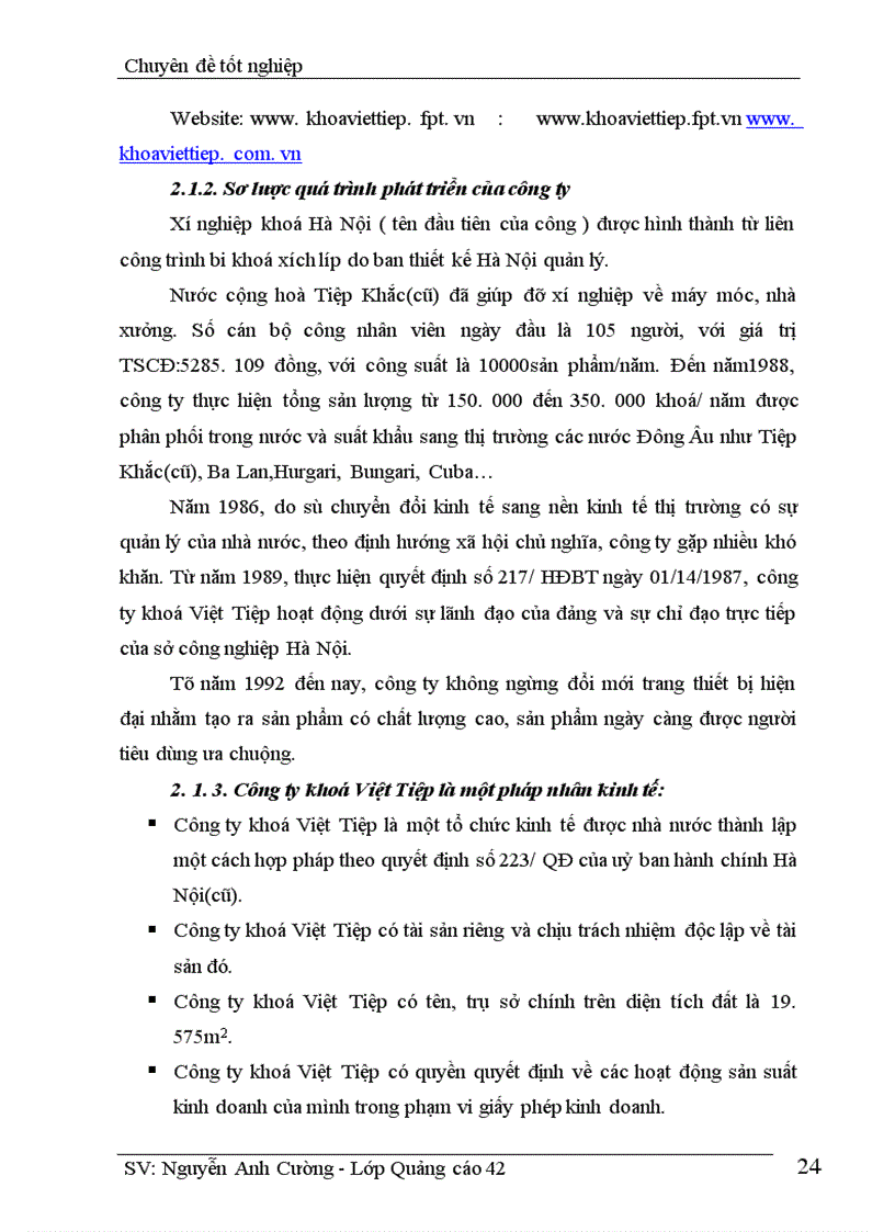 image for page Hoàn thiện hoạt động xúc tiến bán của công ty khoá Việt Tiệp