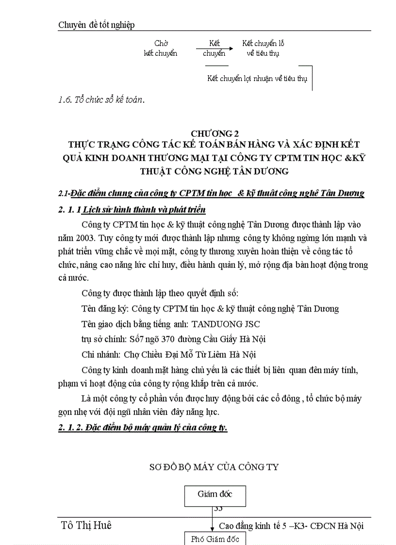 image for page Hoàn thiện công tác kết toán bán hàng và xác định kết quả kinh doanh tại công ty CPTM tin học &kỹ thuật công nghệ Tân Dương