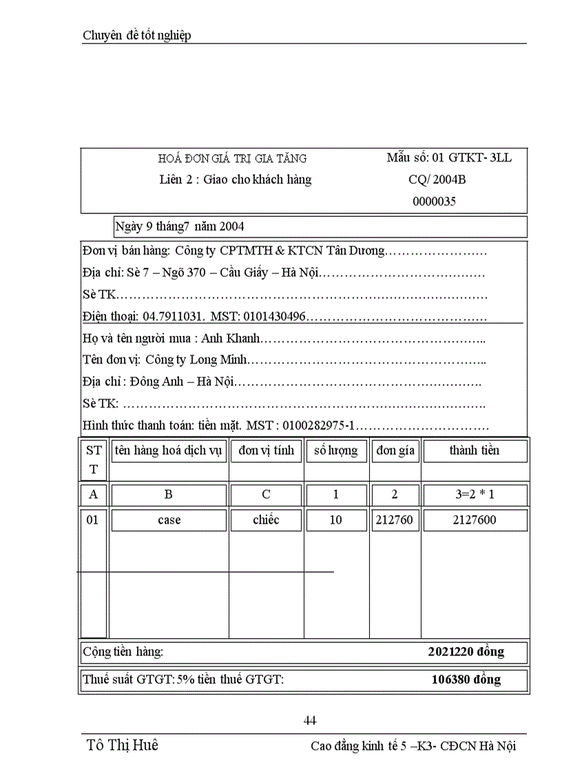 image for page Hoàn thiện công tác kết toán bán hàng và xác định kết quả kinh doanh tại công ty CPTM tin học &kỹ thuật công nghệ Tân Dương