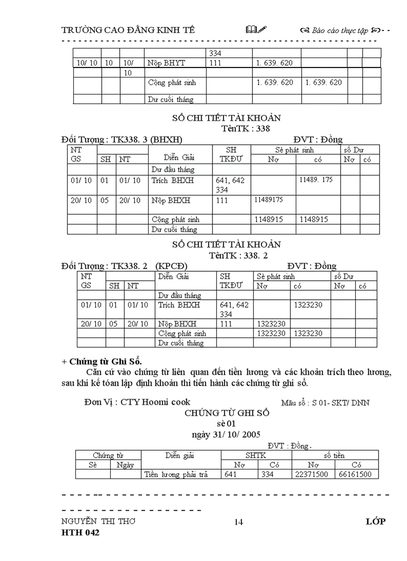 image for page Báo cáo thực tập tại Công ty TNHH TM Homi Cook
