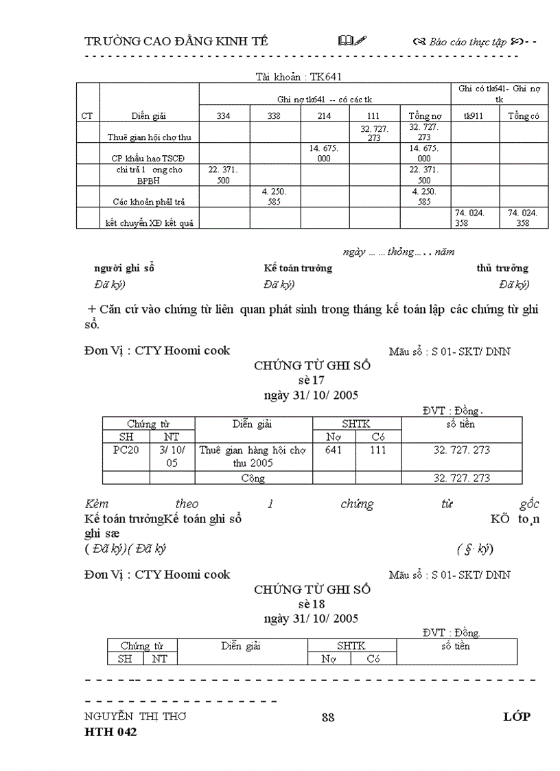 image for page Báo cáo thực tập tại Công ty TNHH TM Homi Cook
