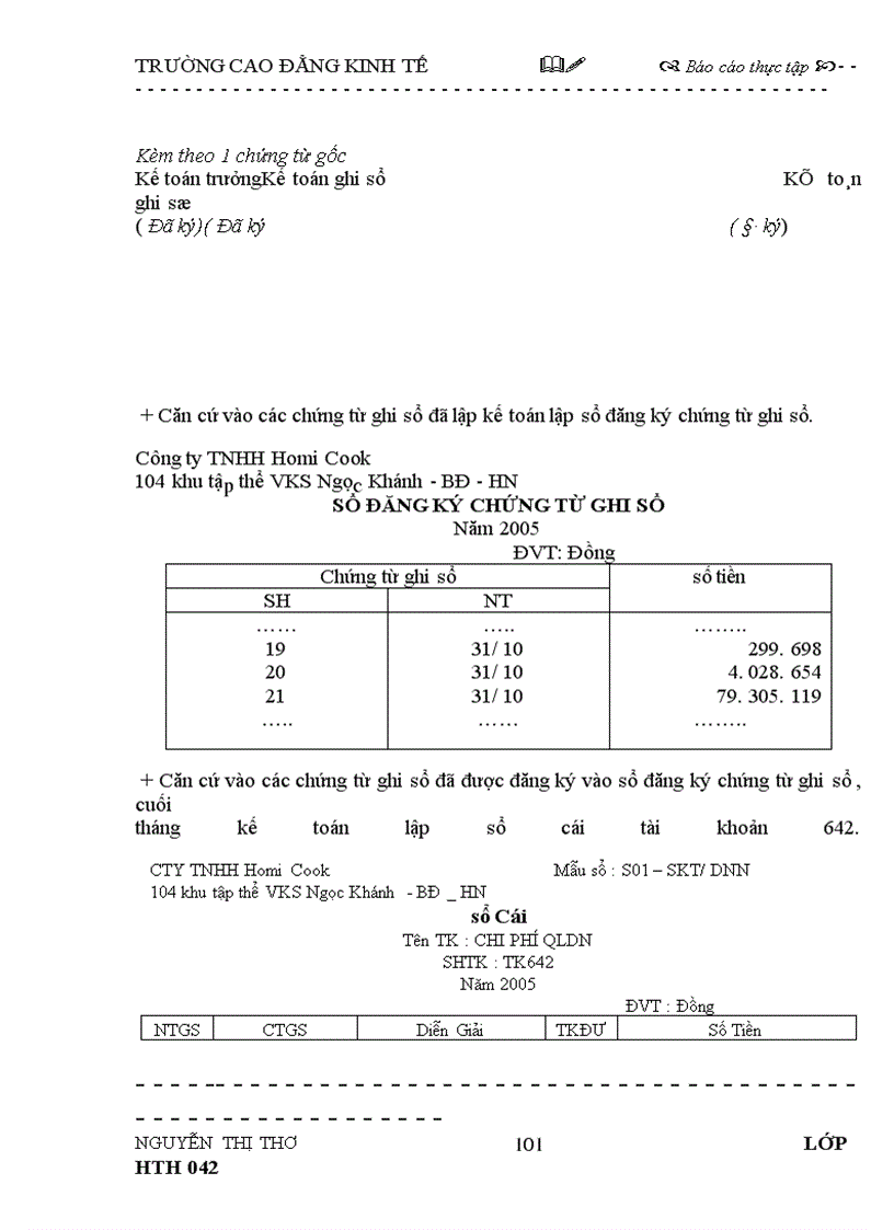 image for page Báo cáo thực tập tại Công ty TNHH TM Homi Cook
