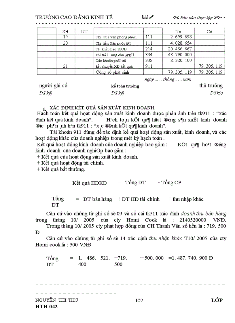 image for page Báo cáo thực tập tại Công ty TNHH TM Homi Cook