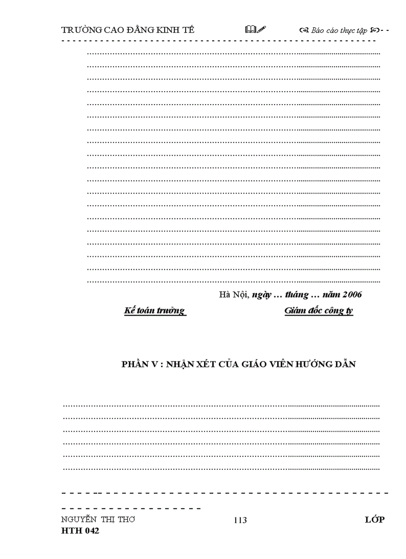 image for page Báo cáo thực tập tại Công ty TNHH TM Homi Cook