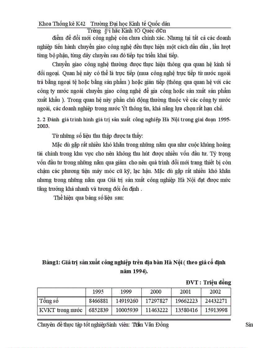 image for page Vận dụng phương pháp dãy số thời gian phân tích biến động giá trị sản xuất công nghiệp Hà Nội giai đoạn 1995 - 2003 và dự đoán đến năm 2004 - 2005