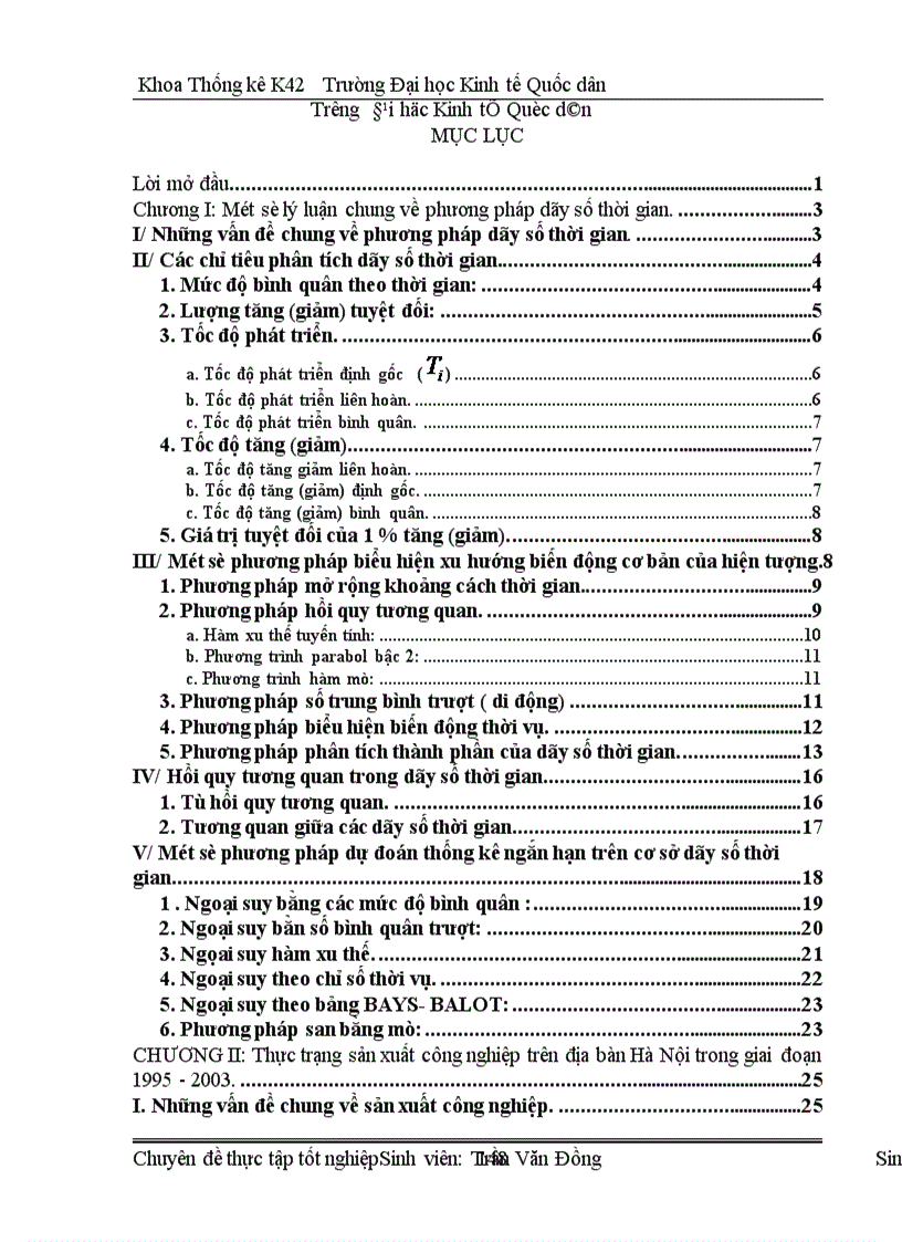 image for page Vận dụng phương pháp dãy số thời gian phân tích biến động giá trị sản xuất công nghiệp Hà Nội giai đoạn 1995 - 2003 và dự đoán đến năm 2004 - 2005